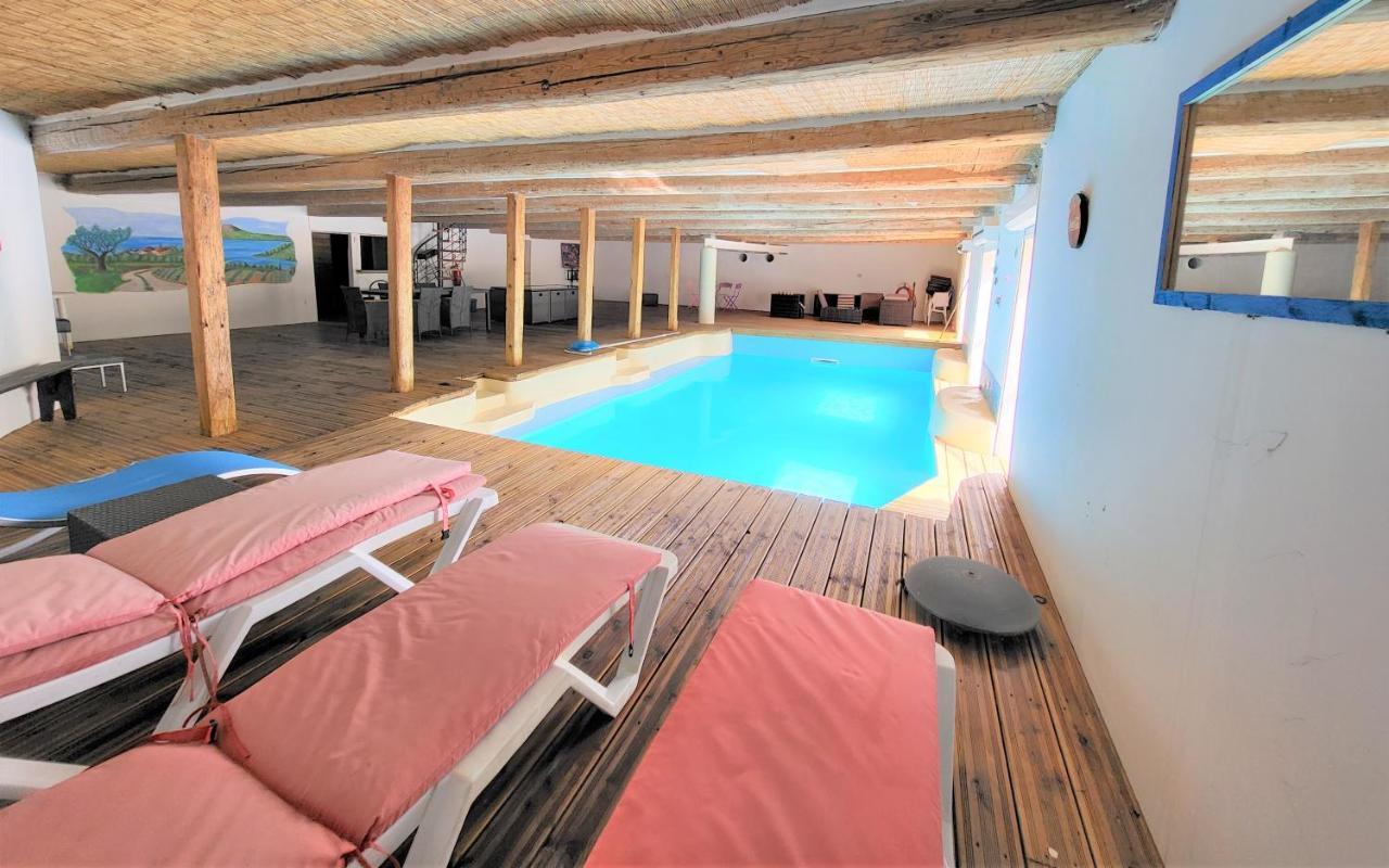 Maison 3 Chambres Avec Piscine Couverte Lespignan المظهر الخارجي الصورة